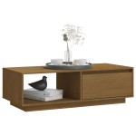 vidaXL Măsuță de cafea, maro miere, 110x50x33,5 cm, lemn masiv pin vidaXL Măsuță de cafea, maro miere, 110x50x33,5 cm, lemn masiv pin