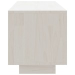 vidaXL Comodă TV, alb, 110x30x33,5 cm, lemn masiv de pin