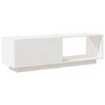 vidaXL Comodă TV, alb, 110x30x33,5 cm, lemn masiv de pin