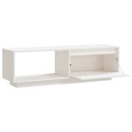 vidaXL Comodă TV, alb, 110x30x33,5 cm, lemn masiv de pin