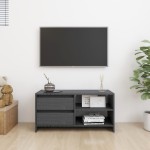 vidaXL Comodă TV, gri, 80x31x39 cm, lemn masiv de pin vidaXL Comodă TV, gri, 80x31x39 cm, lemn masiv de pin