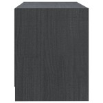 vidaXL Comodă TV, gri, 80x31x39 cm, lemn masiv de pin vidaXL Comodă TV, gri, 80x31x39 cm, lemn masiv de pin