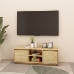vidaXL Comodă TV, 110x30x40 cm, lemn masiv de pin