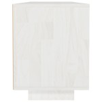 vidaXL Comodă TV, alb, 110x30x40 cm, lemn masiv de pin
