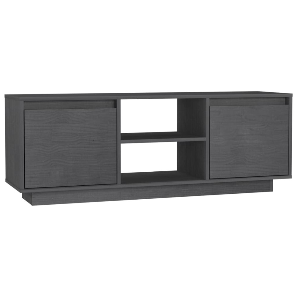 vidaXL Comodă TV, gri, 110x30x40 cm, lemn masiv de pin