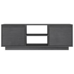 vidaXL Comodă TV, gri, 110x30x40 cm, lemn masiv de pin vidaXL Comodă TV, gri, 110x30x40 cm, lemn masiv de pin