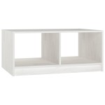 vidaXL Măsuță de cafea, alb, 75x50x33,5 cm, lemn masiv de pin