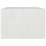 vidaXL Măsuță de cafea, alb, 75x50x33,5 cm, lemn masiv de pin