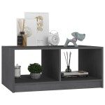 vidaXL Măsuță de cafea, gri, 75x50x33,5 cm, lemn masiv de pin vidaXL Măsuță de cafea, gri, 75x50x33,5 cm, lemn masiv de pin