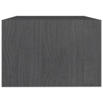 vidaXL Măsuță de cafea, gri, 75x50x33,5 cm, lemn masiv de pin vidaXL Măsuță de cafea, gri, 75x50x33,5 cm, lemn masiv de pin