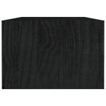 vidaXL Măsuță de cafea, negru, 110x50x34 cm, lemn masiv de pin