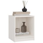 vidaXL Noptiere, 2 buc., alb, 35,5x33,5x41,5 cm, lemn masiv de pin
