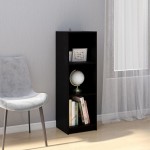 vidaXL Bibliotecă/Separator cameră negru, 36x33x110 cm, lemn masiv pin vidaXL Bibliotecă/Separator cameră negru, 36x33x110 cm, lemn masiv pin