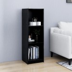 vidaXL Bibliotecă/Separator cameră negru, 36x33x110 cm, lemn masiv pin vidaXL Bibliotecă/Separator cameră negru, 36x33x110 cm, lemn masiv pin
