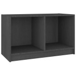 vidaXL Comodă TV, gri, 70x33x42 cm, lemn masiv de pin vidaXL Comodă TV, gri, 70x33x42 cm, lemn masiv de pin