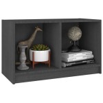 vidaXL Comodă TV, gri, 70x33x42 cm, lemn masiv de pin vidaXL Comodă TV, gri, 70x33x42 cm, lemn masiv de pin