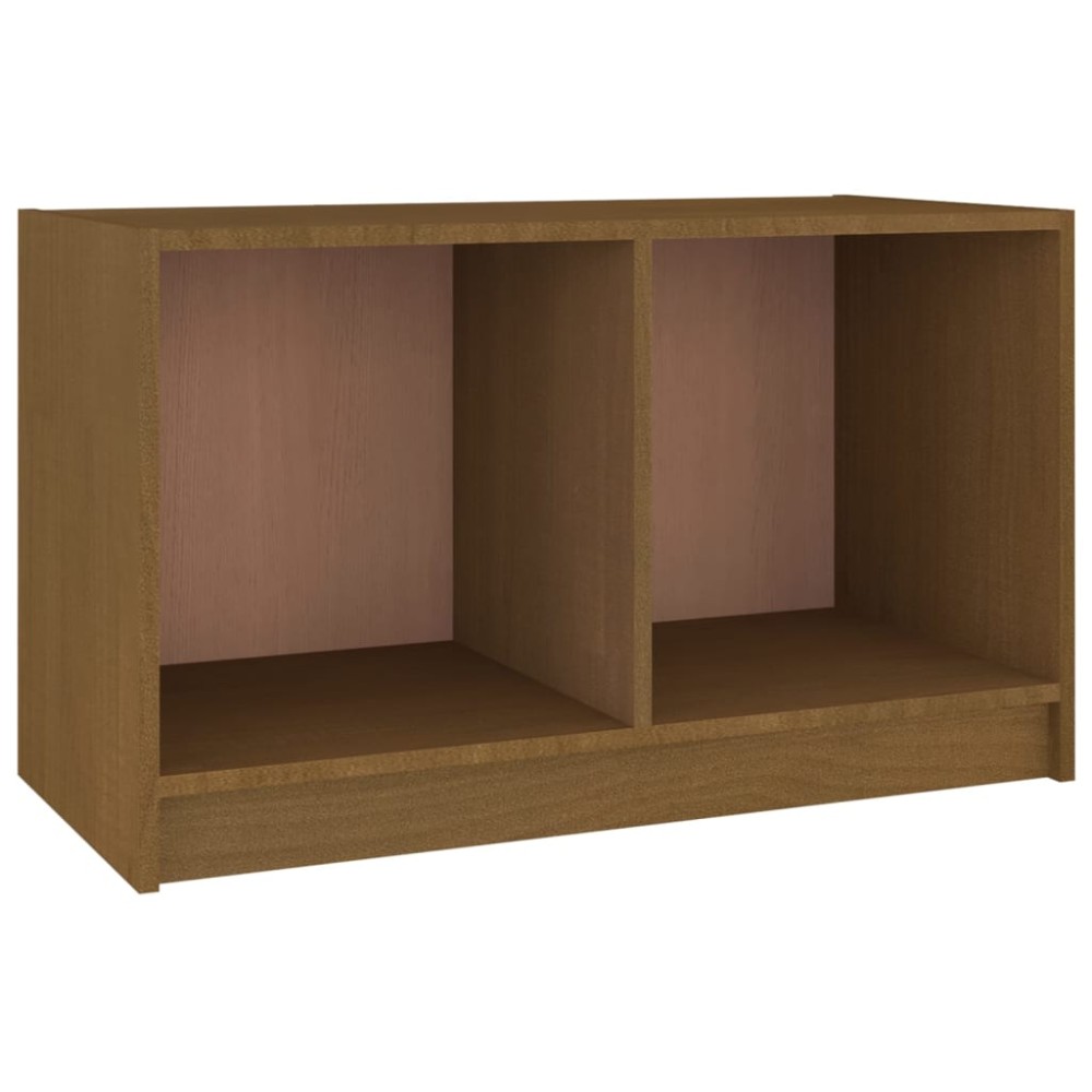 vidaXL Comodă TV, maro miere, 70x33x42 cm, lemn masiv de pin
