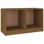 vidaXL Comodă TV, maro miere, 70x33x42 cm, lemn masiv de pin vidaXL Comodă TV, maro miere, 70x33x42 cm, lemn masiv de pin