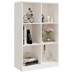 vidaXL Bibliotecă, alb, 70x33x110 cm, lemn masiv de pin vidaXL Bibliotecă, alb, 70x33x110 cm, lemn masiv de pin