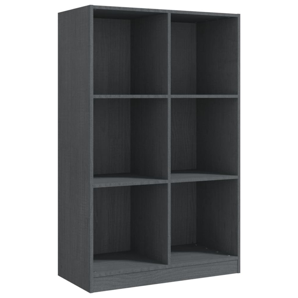 vidaXL Bibliotecă, gri, 70x33x110 cm, lemn masiv de pin