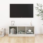 vidaXL Comodă TV, alb, 104x33x41 cm, lemn masiv de pin vidaXL Comodă TV, alb, 104x33x41 cm, lemn masiv de pin