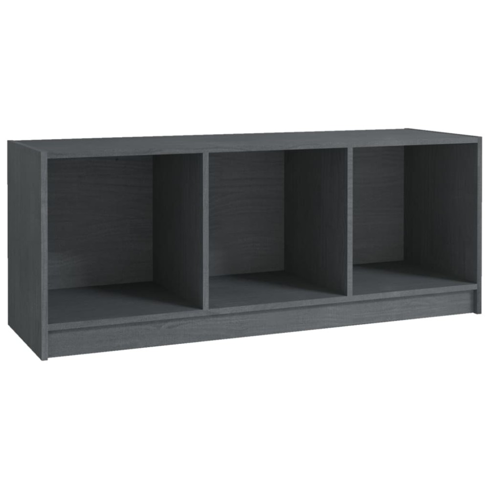 vidaXL Comodă TV, gri, 104x33x41 cm, lemn masiv de pin