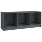 vidaXL Comodă TV, gri, 104x33x41 cm, lemn masiv de pin vidaXL Comodă TV, gri, 104x33x41 cm, lemn masiv de pin