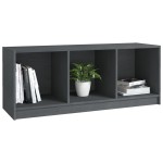 vidaXL Comodă TV, gri, 104x33x41 cm, lemn masiv de pin vidaXL Comodă TV, gri, 104x33x41 cm, lemn masiv de pin