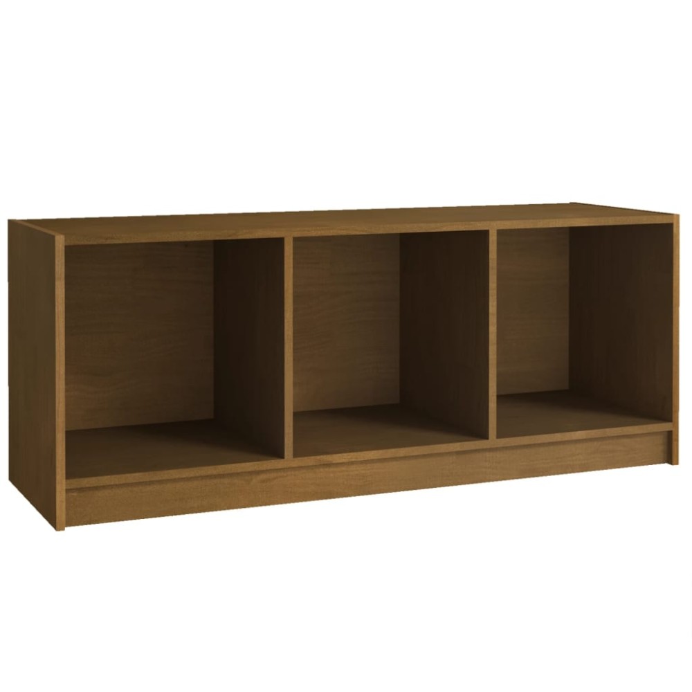vidaXL Comodă TV, maro miere, 104x33x41 cm, lemn masiv de pin