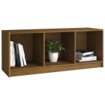 vidaXL Comodă TV, maro miere, 104x33x41 cm, lemn masiv de pin vidaXL Comodă TV, maro miere, 104x33x41 cm, lemn masiv de pin
