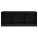 vidaXL Comodă TV, negru, 104x33x41 cm, lemn masiv de pin