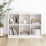 vidaXL Bibliotecă, alb, 104x33x76 cm, lemn masiv de pin vidaXL Bibliotecă, alb, 104x33x76 cm, lemn masiv de pin
