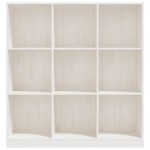 vidaXL Bibliotecă/Separator cameră alb 104x33,5x110 cm lemn masiv pin