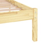vidaXL Cadru de pat dublu, 135x190 cm, lemn masiv