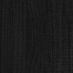 vidaXL Cadru de pat dublu, negru, 135x190 cm, lemn masiv