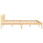 vidaXL Cadru de pat dublu, 135x190 cm, lemn masiv de pin