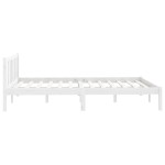 vidaXL Cadru de pat King Size, alb, 150x200 cm, lemn masiv de pin vidaXL Cadru de pat King Size, alb, 150x200 cm, lemn masiv de pin