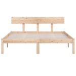 vidaXL Cadru de pat dublu, 135x190 cm, lemn masiv de pin
