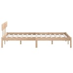 vidaXL Cadru de pat dublu, 135x190 cm, lemn masiv de pin