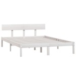 vidaXL Cadru de pat King Size, alb, 150x200 cm, lemn masiv de pin vidaXL Cadru de pat King Size, alb, 150x200 cm, lemn masiv de pin