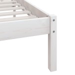 vidaXL Cadru de pat King Size, alb, 150x200 cm, lemn masiv de pin vidaXL Cadru de pat King Size, alb, 150x200 cm, lemn masiv de pin