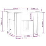vidaXL Măsuță de cafea, gri beton, 55x55x42 cm, lemn prelucrat vidaXL Măsuță de cafea, gri beton, 55x55x42 cm, lemn prelucrat