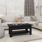 vidaXL Măsuță de cafea, negru, 102x55x42 cm, lemn prelucrat
