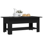 vidaXL Măsuță de cafea, negru, 102x55x42 cm, lemn prelucrat
