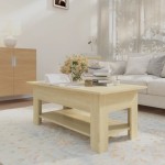 vidaXL Măsuță de cafea, stejar sonoma, 102x55x42 cm, lemn prelucrat vidaXL Măsuță de cafea, stejar sonoma, 102x55x42 cm, lemn prelucrat