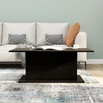 vidaXL Măsuță de cafea, negru, 102x55,5x40 cm, lemn prelucrat