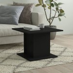 vidaXL Masă de cafea, negru, 55,5x55,5x40 cm, lemn compozit