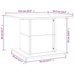 vidaXL Măsuță de cafea, stejar sonoma, 55,5x55,5x40 cm, lemn compozit vidaXL Măsuță de cafea, stejar sonoma, 55,5x55,5x40 cm, lemn compozit