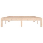 vidaXL Cadru de pat dublu, 135x190 cm, lemn masiv