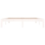 vidaXL Cadru de pat King Size, alb, 150x200 cm, lemn masiv vidaXL Cadru de pat King Size, alb, 150x200 cm, lemn masiv